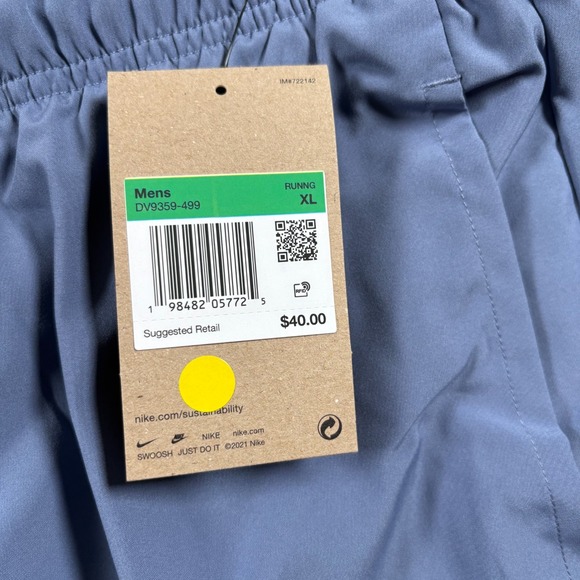 Nike Challenger Dri-Fit Running Shorts Mens XL Blue 7" Brief-Lined Standard Fit - Picture 3 of 7